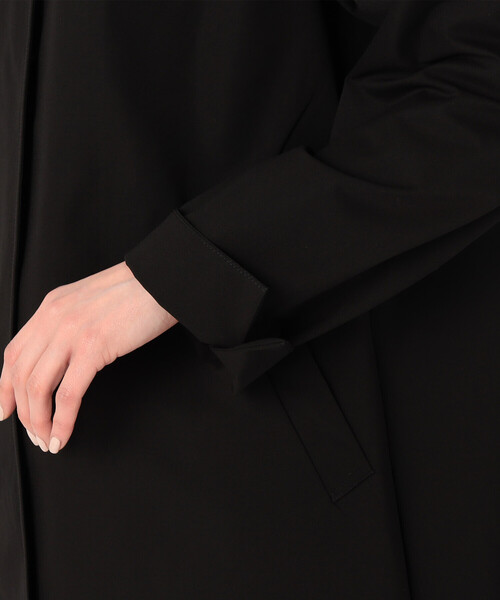 COMME CA（コムサ）の「ハイブリッドソロタフタ グレンチェック柄コート（ステンカラーコート・レディース・ブラック・9号/11号）」の13枚目の写真