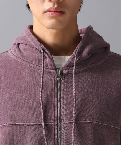 LAKOLE(ラコレ)の「ウォッシュドZIPパーカー / 594034(パーカー・メンズ・ライトグレー/レッド/チャコール・MEDIUM/LARGE)」の18枚目の写真