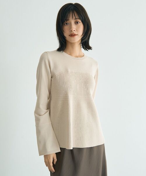 YECCA VECCA(イェッカヴェッカ)の「ビスチェデザインニット(ニット/セーター・レディース・ブラック/アイボリー/ブルー・FREE)」の6枚目の写真