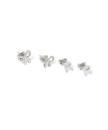 ステンレス / イニシャル2SETピアス