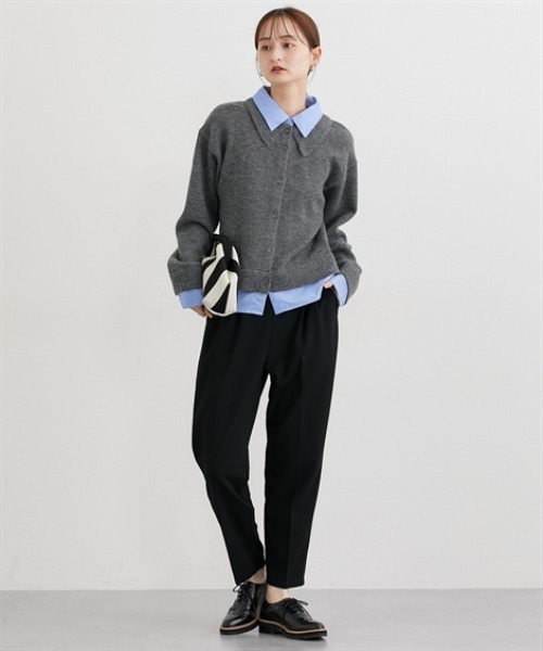 nissen（ニッセン）の「【ベルト付】とろけるテーパードパンツ（その他パンツ・レディース・ライトブラウン/ブラック/ボルドー/ブラウン・S/M/L/LL）」の21枚目の写真