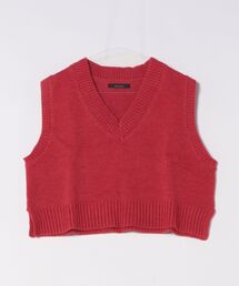 NO WAY（ノーウェイ）の「/Bling Leads/ ショート丈Vネックニットベスト/（ベスト・メンズ）」