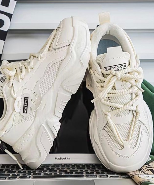 WESTBOY（ウエストボーイ）の「厚底 メッシュスニーカー WO25W3SH05【WB ORIGINALS】【2025AW】（スニーカー・メンズ・ホワイト/ブラック・44/43/42/41）」の7枚目の写真