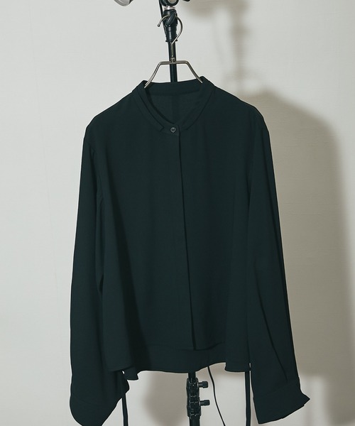 セール】ウエストリボン＆2WAYカフスブラウス（シャツ/ブラウス