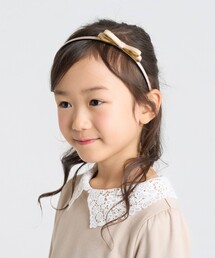 COMME CA ISM（コムサイズム）の「ゴールドトリミング グログラン リボン カチューシャ（カチューシャ）」