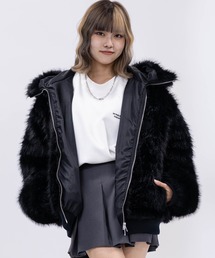 JOHN'S CLOSET（ジョンズクローゼット）の「【13】クロスモチーフ ストレートファーパーカー（パーカー）」