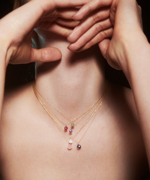 les bonbon（ルボンボン）の「【les bon bon】serendip ruby necklace/セレンディップ ルビー ネックレス BOB838　※（ネックレス・レディース・ゴールド・FREE）」の5枚目の写真