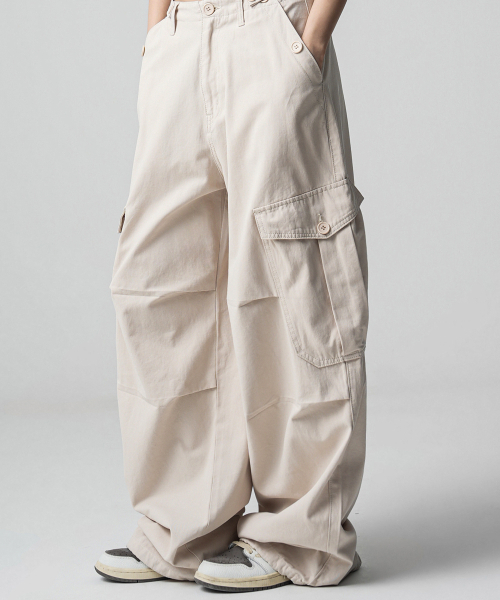 AVANDRESS(アバンドレス )の「Enter Wide Cargo Cotton Pants CAMO(デニムパンツ・メンズ・カーキ・SMALL/MEDIUM/LARGE/X-LARGE)」の3枚目の写真