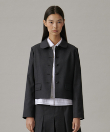 TTUDEMENT（トュードメント）の「ROUND COLLAR CROPPED JACKET_CHARCOAL（テーラードジャケット）」