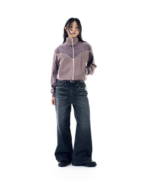 セール】Multi Studded Denim Pants (Black)（デニムパンツ）｜AAKAM