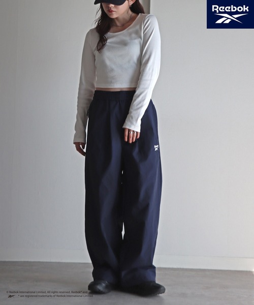 COURO(コウロ)の「【Reebok/リーボック】 別注 スモールベクター刺繍ナイロンパンツ(その他パンツ・レディース・アイボリー/ブラック/ネイビー/チャコールグレー/ライトグレー/グリーン系/ダークブラウン・S/M/L/XL)」の8枚目の写真