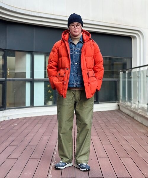 MUSINSA STANDARD（ムシンサスタンダード）の「カラコラムダウンパーカー [オレンジ]（ダウンジャケット/コート・メンズ・その他・LARGE/X-LARGE/XX-LARGE/MEDIUM）」の14枚目の写真