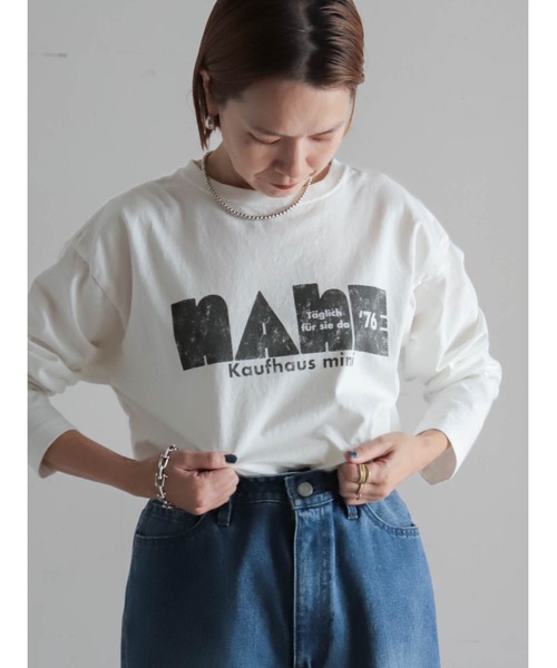 FIL DE FER（フィルデフェール）の「マーケットPT　ロンTEE（Tシャツ/カットソー・レディース・ブルー/ブラック・FREE）」の2枚目の写真