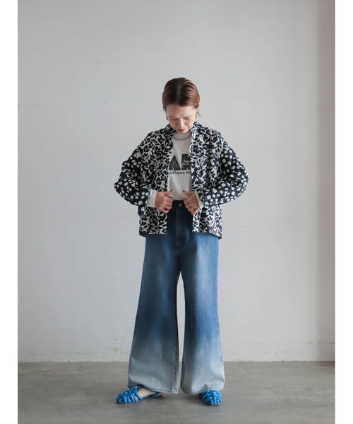 FIL DE FER（フィルデフェール）の「マーケットPT　ロンTEE（Tシャツ/カットソー・レディース・ブルー/ブラック・FREE）」の18枚目の写真