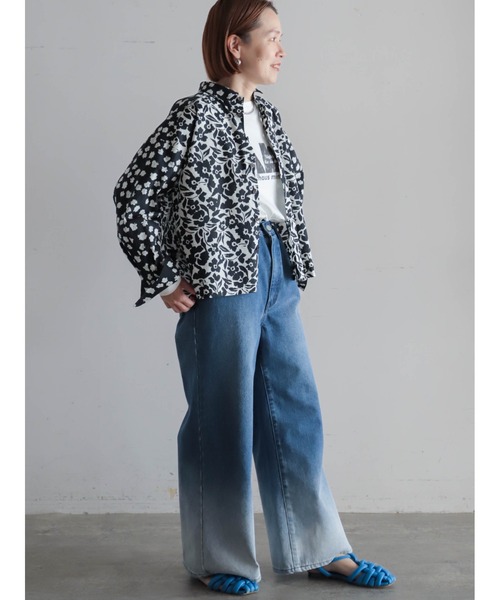 FIL DE FER（フィルデフェール）の「マーケットPT　ロンTEE（Tシャツ/カットソー・レディース・ブルー/ブラック・FREE）」の19枚目の写真