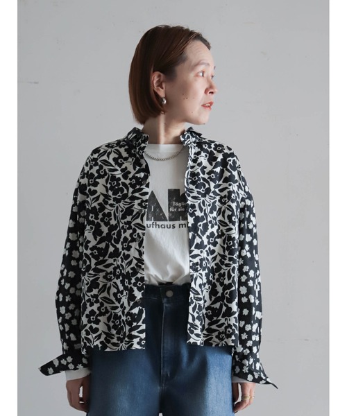 FIL DE FER（フィルデフェール）の「マーケットPT　ロンTEE（Tシャツ/カットソー・レディース・ブルー/ブラック・FREE）」の17枚目の写真