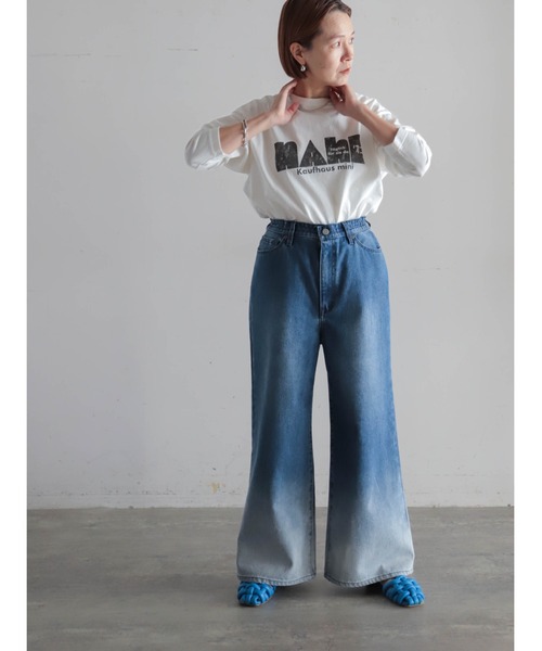 FIL DE FER（フィルデフェール）の「マーケットPT　ロンTEE（Tシャツ/カットソー・レディース・ブルー/ブラック・FREE）」の15枚目の写真