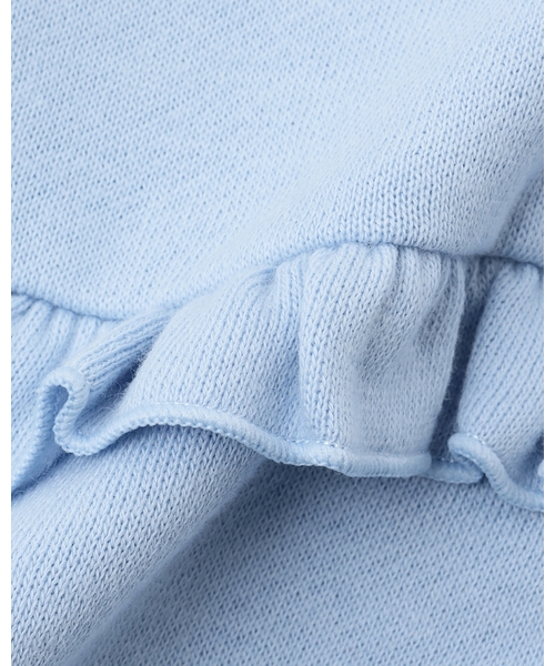 Lycee mine（リセマイン）の「【毛玉バイバイ裏起毛】【どちらが前でもOK】フリルフリルスウェット（スウェット・キッズ・サックスブルー/ブラック/アイボリー/ライトグレー・130cm/140cm/150cm/110cm/100cm/120cm）」の15枚目の写真