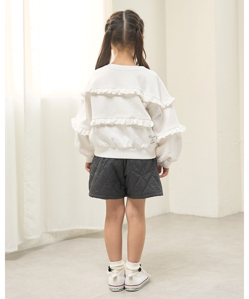 Lycee mine（リセマイン）の「【毛玉バイバイ裏起毛】【どちらが前でもOK】フリルフリルスウェット（スウェット・キッズ・サックスブルー/ブラック/アイボリー/ライトグレー・130cm/140cm/150cm/110cm/100cm/120cm）」の20枚目の写真