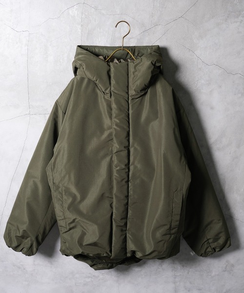 jiggys shop(ジギーズショップ)の「ポリピーチ 撥水加工 防風フィルム入り 中綿フードブルゾン ジャケット(ブルゾン・メンズ・ブラック/オリーブ・X-LARGE/XX-LARGE/SMALL/LARGE/MEDIUM)」の8枚目の写真