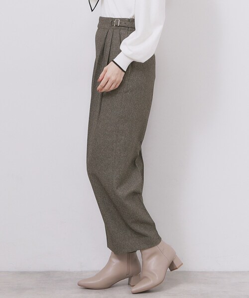 index（インデックス）の「カルゼツイードストレッチワイドパンツ【洗濯機OK/防シワ/イージーアイロン/抗ピル】（その他パンツ・レディース・ダークグレー/ネイビー/ブラウン系その他2・36/38/40/42）」の21枚目の写真
