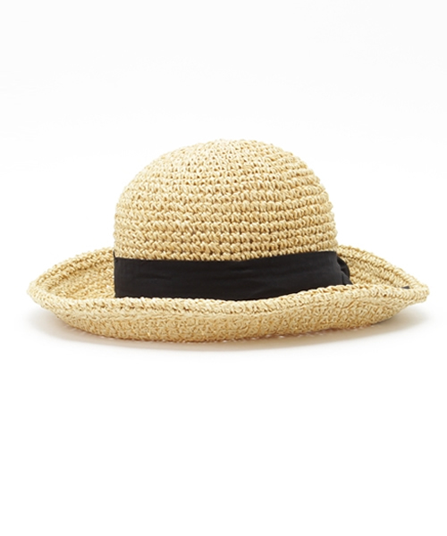Ray BEAMS（レイビームス）の「Ray BEAMS / ペーパー 細編み ハット（ハット・レディース・ホワイト/ナチュラル/ブラウン/ネイビー・ONE SIZE）」の3枚目の写真