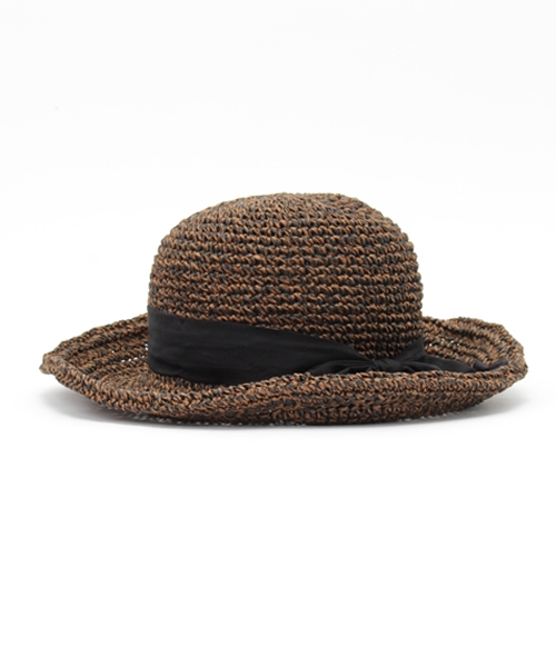 Ray BEAMS（レイビームス）の「Ray BEAMS / ペーパー 細編み ハット（ハット・レディース・ホワイト/ナチュラル/ブラウン/ネイビー・ONE SIZE）」の2枚目の写真
