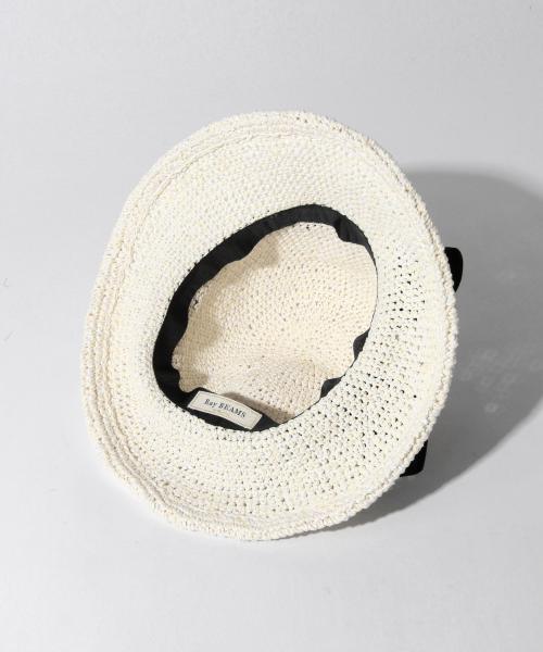 Ray BEAMS（レイビームス）の「Ray BEAMS / ペーパー 細編み ハット（ハット・レディース・ホワイト/ナチュラル/ブラウン/ネイビー・ONE SIZE）」の9枚目の写真