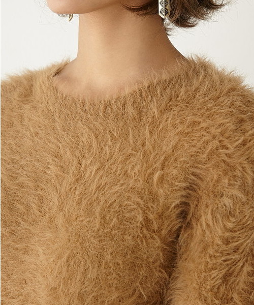 SLY（スライ）の「ミンクライク HG TOPS（ニット/セーター・レディース・レッド/ベージュ/ネイビー・FREE）」の7枚目の写真