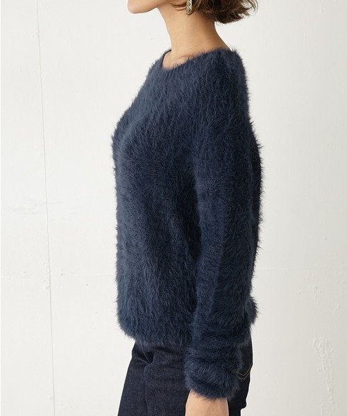 SLY（スライ）の「ミンクライク HG TOPS（ニット/セーター・レディース・レッド/ベージュ/ネイビー・FREE）」の9枚目の写真