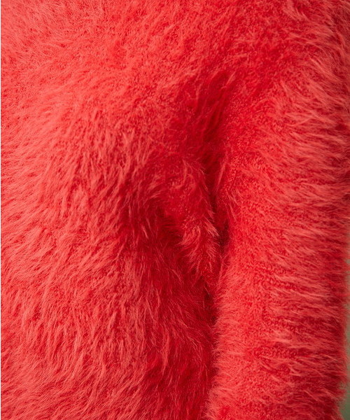 SLY（スライ）の「ミンクライク HG TOPS（ニット/セーター・レディース・レッド/ベージュ/ネイビー・FREE）」の5枚目の写真