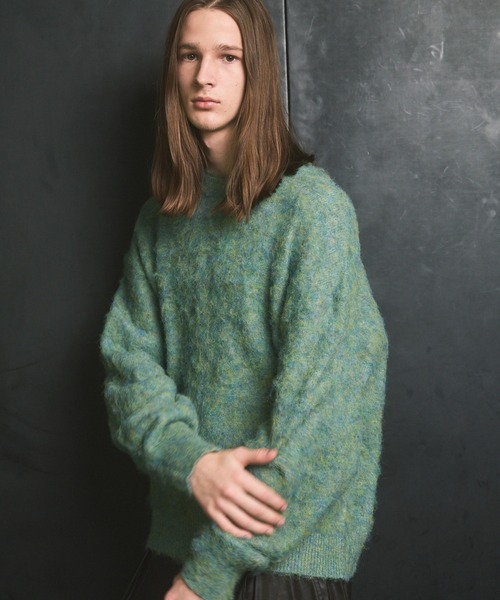 UNISEX》Prime-Over Crew Neck Shaggy Knit Pullover/プライムオーバー