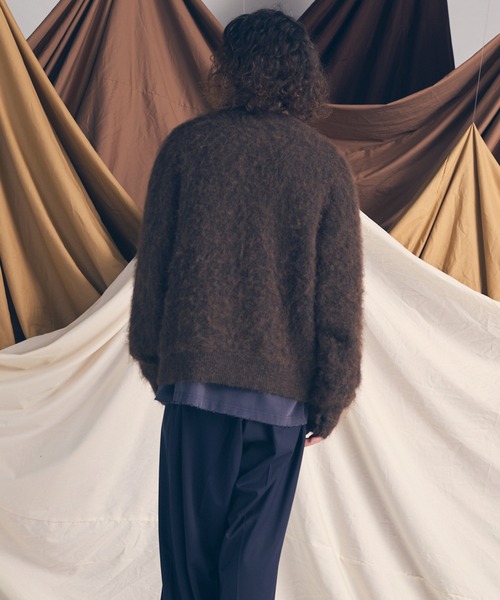 MAISON SPECIAL(メゾンスペシャル)の「《UNISEX》Prime-Over Crew Neck Shaggy Knit Pullover/プライムオーバークルーネックシャギーニットプルオーバー【MAISON SPECIAL/メゾンスペシャル】(ニット/セーター・メンズ・ホワイト/ブラウン/レッド/ターコイズブルー/ブラック・0/1/2)」の17枚目の写真
