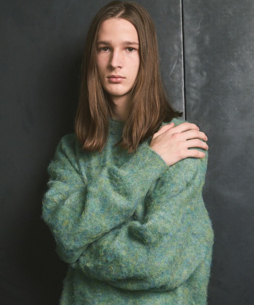 UNISEX》Prime-Over Crew Neck Shaggy Knit Pullover/プライムオーバー