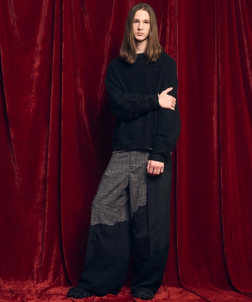 MAISON SPECIAL(メゾンスペシャル)の「《UNISEX》Prime-Over Crew Neck Shaggy Knit Pullover/プライムオーバークルーネックシャギーニットプルオーバー【MAISON SPECIAL/メゾンスペシャル】(ニット/セーター・メンズ・ホワイト/ブラウン/レッド/ターコイズブルー/ブラック・0/1/2)」の14枚目の写真