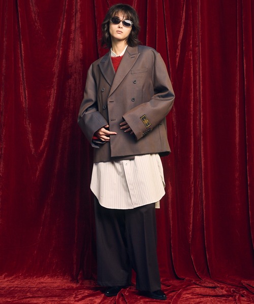 MAISON SPECIAL(メゾンスペシャル)の「《UNISEX》Prime-Over Crew Neck Shaggy Knit Pullover/プライムオーバークルーネックシャギーニットプルオーバー【MAISON SPECIAL/メゾンスペシャル】(ニット/セーター・メンズ・ホワイト/ブラウン/レッド/ターコイズブルー/ブラック・0/1/2)」の13枚目の写真