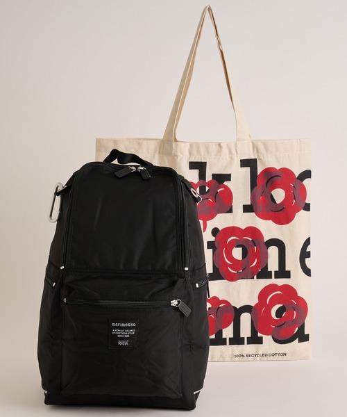 marimekko(マリメッコ)の「【ノベルティ付】Roadie / BUDDY backpack(バックパック/リュック・レディース・ブラック・FREE)」の1枚目の写真
