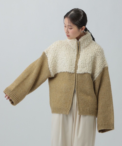 LEPSIM（レプシィム）の「3.5ゲージ切り替えZIPカーディガン　605964（カーディガン/ボレロ・レディース・ブルー系その他/グレー系その他/ホワイト系その他/ブラウン系その他・FREE）」の18枚目の写真