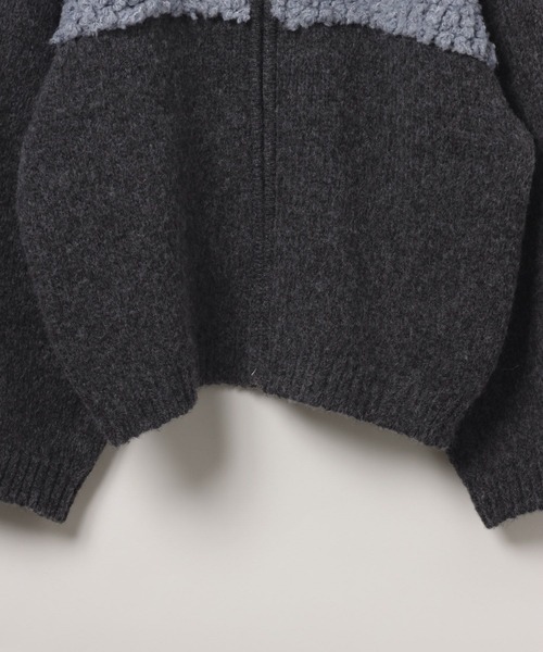 LEPSIM（レプシィム）の「3.5ゲージ切り替えZIPカーディガン　605964（カーディガン/ボレロ・レディース・ブルー系その他/グレー系その他/ホワイト系その他/ブラウン系その他・FREE）」の9枚目の写真