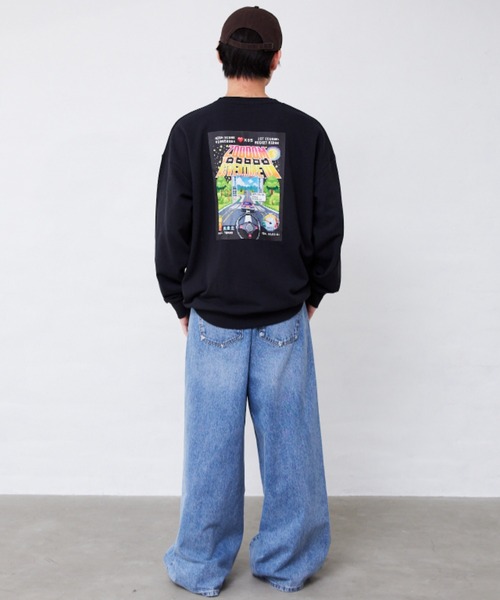 Fluffy BROTHERS（フラッフィーブラザーズ）の「プリントトレーナー（大人サイズ）（スウェット・メンズ・ブラック・XL/L/M）」の13枚目の写真
