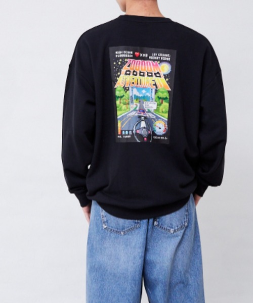 Fluffy BROTHERS（フラッフィーブラザーズ）の「プリントトレーナー（大人サイズ）（スウェット・メンズ・ブラック・XL/L/M）」の17枚目の写真
