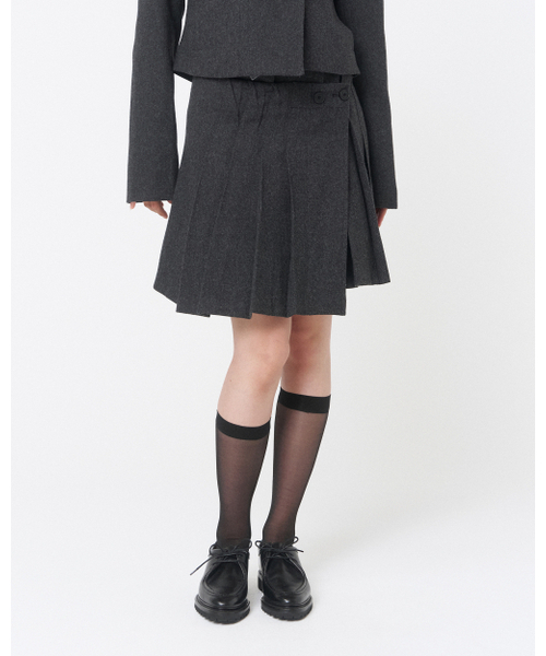 Miseki SEOUL(ミセキソウル)の「Wabi origami pleats midi skirt CHARCOAL(スカート・レディース・その他・2/1)」の1枚目の写真