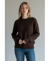 BORN SLIPPY（ボーンスリッピー）の「Soft Touch Crew Sweater (Brown)（ニット/セーター）」