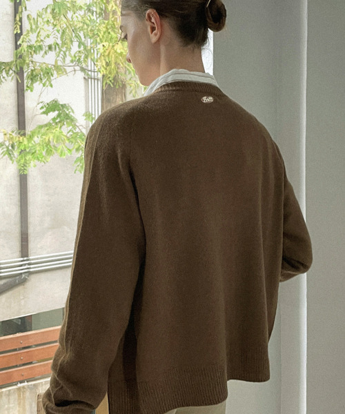 SLOWLOLLI(スローローリ)の「Pure soft wool cardigan(カーディガン/ボレロ・レディース・アイボリー/グレー/ブラウン/オレンジ・FREE)」の7枚目の写真