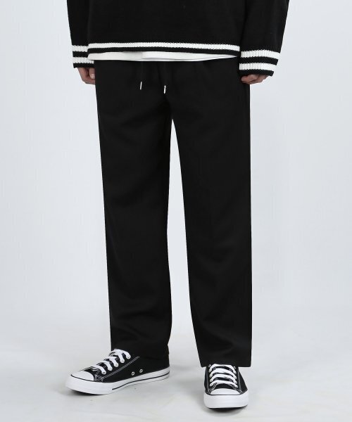 VERYVAIN(ベリベーン)の「VENTIL ONE TUCK PANTS (BLACK)(スラックス・メンズ・その他・LARGE/MEDIUM/SMALL)」の1枚目の写真