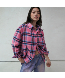 Pop Over Check Shirt PINK