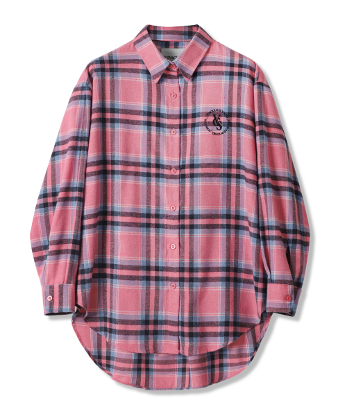 Vivacious(ビバシャス)の「Pop Over Check Shirt PINK(シャツ/ブラウス・レディース・ピンク・SMALL/MEDIUM)」の3枚目の写真