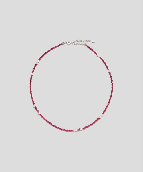 LAPUIS(ラピュイ)の「LAPUIS(ラピュイ) Silver925 by LAPUIS / Pearl & stone necklace(ネックレス・レディース・ブルー/ブラック/レッド/ブラウン・FREE)」の12枚目の写真