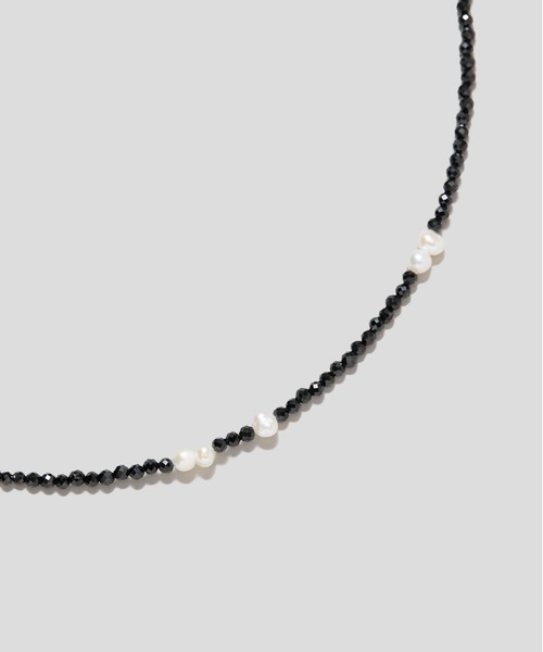 LAPUIS(ラピュイ)の「LAPUIS(ラピュイ) Silver925 by LAPUIS / Pearl & stone necklace(ネックレス・レディース・ブルー/ブラック/レッド/ブラウン・FREE)」の14枚目の写真