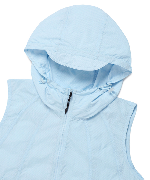 Cavish（カビシ）の「W HOODED VEST WIND BREAKER SKY BLUE(CV2EMFB962A)（ベスト・レディース・スカイブルー・FREE）」の3枚目の写真
